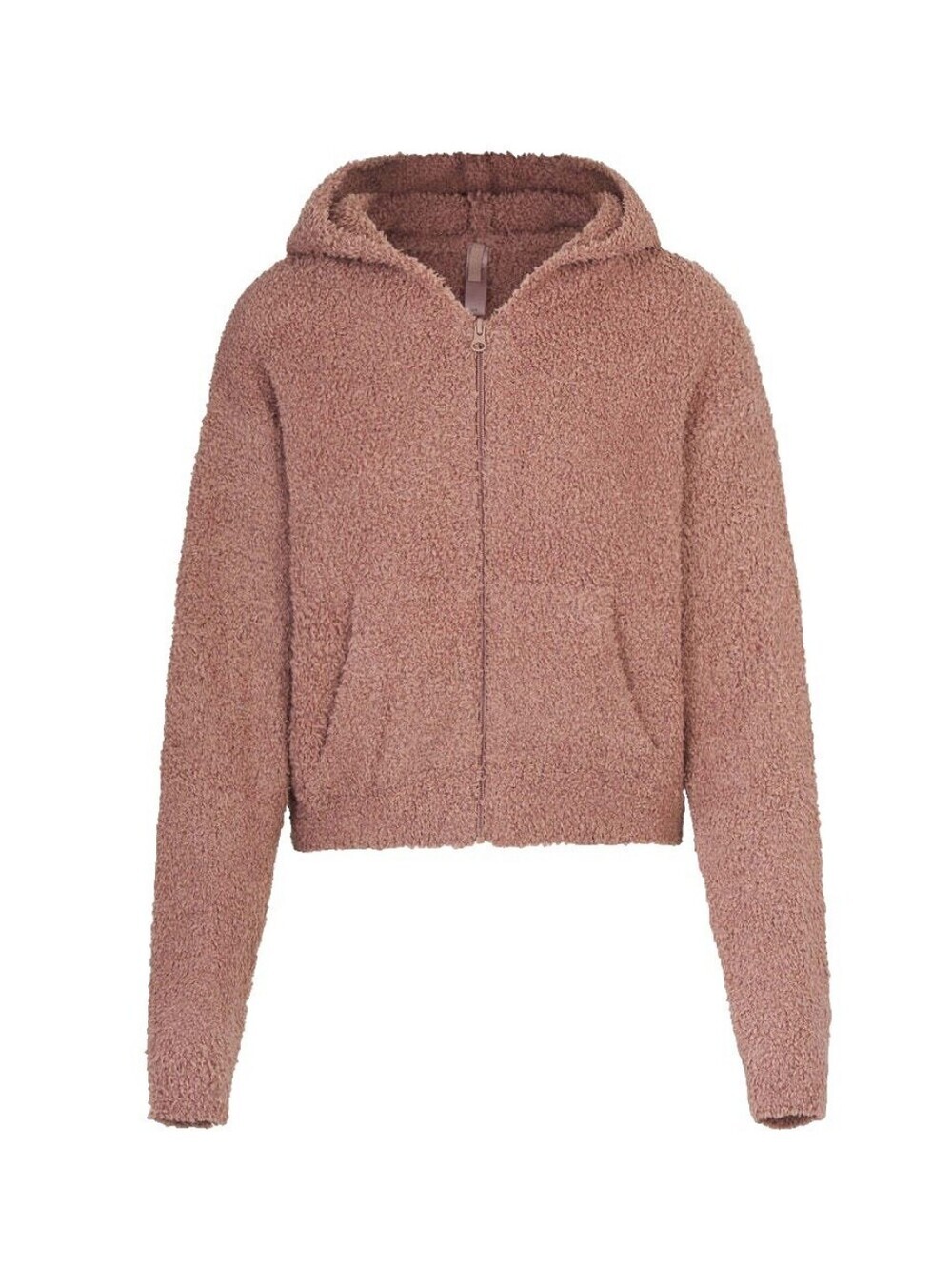 SKIMS Cozy Knit Zip Up Hoodie Rose Clay L XL Soft Lounge Rare